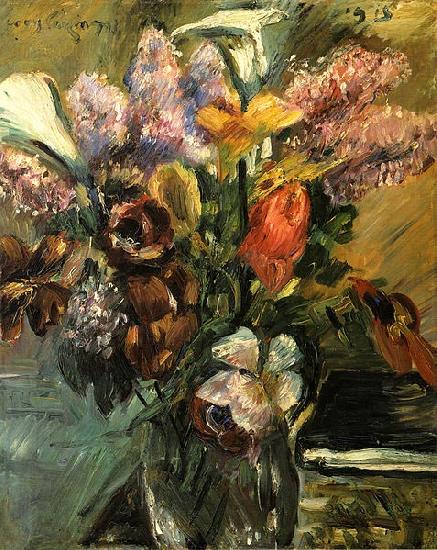 Lovis Corinth Tulpen, Flieder und Kalla